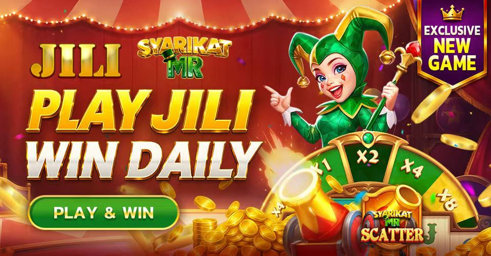 Promotional card showcasing JILI slot games available at MRATM88 with exclusive scatter features - mratm88web.my